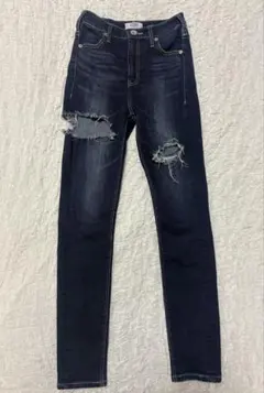 美品　GYDA H/W ダメージデザインスキニーデニムパンツ　XSのサムネイル