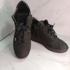 agile by RUCOLINE 黒ウェッジスニーカー　 Made in EUのサムネイル