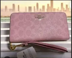 【新品】COACH 【新品】長財布ピンク