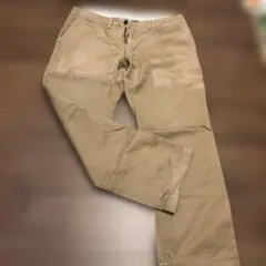 ベージュ コットン チノパン