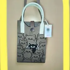ニット　スマホショルダーバック