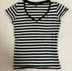 【限定値下げ】Ralph Lauren ボーダー Vネック Tシャツ XSのサムネイル