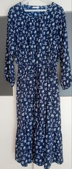 大人可愛い 花柄プリントワンピース LLサイズ