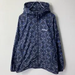 モンベル 1103264 ウィンドブラストプリントパーカー 総柄 ナイロン ロゴ