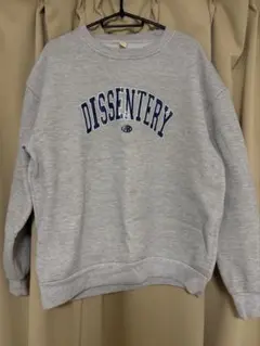DISSENTERY ロゴ スウェット グレー L 裏起毛