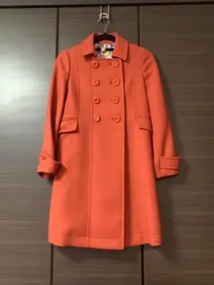 REVISITATION レトロ 上品 裏地花柄 膝上丈コート S〜M