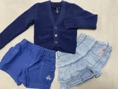 ブランド服3点セット 100 110 ショートパンツ カーディガン　女の子