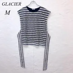 e5554 【グラシア】ノースリーブ カットソー Mサイズ ボーダー柄春夏コーデ