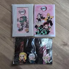 鬼滅の刃　雑誌付録2点、ラバーストラップ