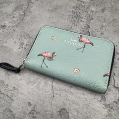 美品■COACH カードケース　レザー　フラミンゴ　F30046のサムネイル