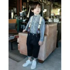 新品未使用‼️ FITHサスペンダー付きダークデニムパンツ 110