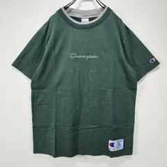 Champion　半袖　Tシャツ　XL　刺繍　ロゴ　人気　カラー　古着コーデ