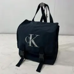 非売品 Calvin Klein ロゴ プリント ポケット フラップ式 リュック