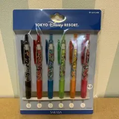 【新品未使用】ディズニーリゾート　SARASA サラサ　ボールペン　6色セット