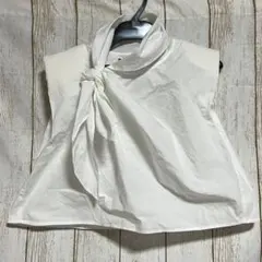 【送料込み】ZARA タイリボン付きクロップドトップス