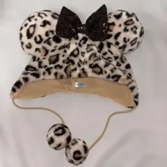 ファンキャップ　フリー　ミニー　ヒョウ柄