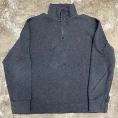 Ralph Laurenラルフローレン ハーフジップ コットンニットセーター M