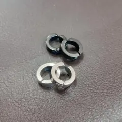 フェイクピアス 4個セット シルバー ブラック レディースメンズ イヤーカフ