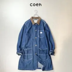 coen smith's メンズ　ショップコート 襟コーデュロイ デニム