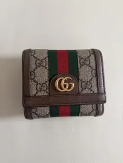 GUCCI オフィディア 長財布 ベージュ/グリーン/レッド - メルカリ