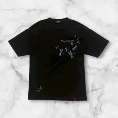 トンボ Tシャツ ブラック 漢字 和柄 綿100% ゆったり M ストリート