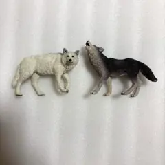 オオカミ フィギュア 狼 狼 2体セット FLIRTY GIRL WOLF 着払 - メルカリ