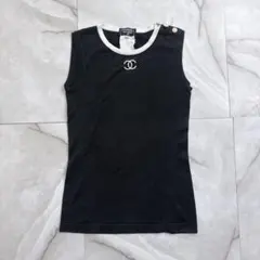 CHANEL シャネル　VINTAGE ココマーク　Tシャツ　カットソー　黒のサムネイル