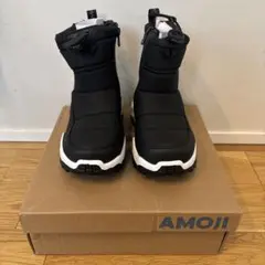 AMOJI アモジ　19.0cm ブラック/ホワイト　スノーブーツ