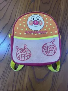 【中古】　フレーベル　アンパンマン リュック オレンジ　赤　黄色
