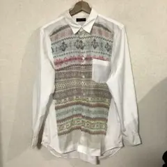 COMMEdesGARÇONSHOMME PLUS プリント長袖シャツK-171