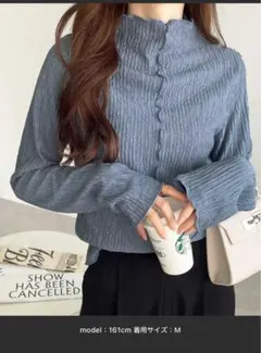 前後２wayメロウハイネックカットソー　　GeeRA