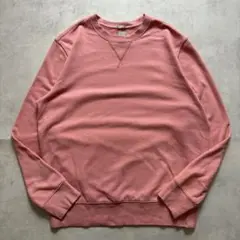 00s OLD GAP 前V ピンク無地スウェット　コットンポリ　珍品