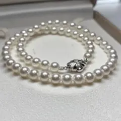 花珠 あこや真珠 ネックレス 鑑別書7.5mm パール　GGC ラウンド