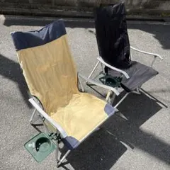 ADIRONDACK キャンパーズチェア (ベージュ×ネイビー) 2脚セットのサムネイル