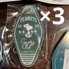 SNOOPY スヌーピー　スポーツキーチェーン　ゴルフ３個セット