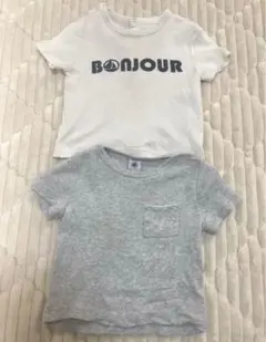 PETIT BATEAU Tシャツ 18m/81㎝　汚れあり2枚セットのサムネイル
