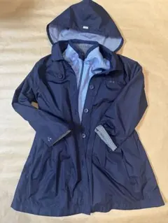 f dash 130 インナーベスト、フード付きコート クマ刺繍　ネイビー