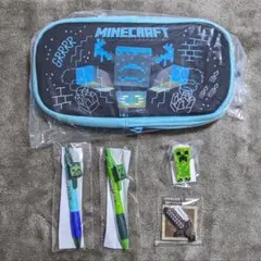 マインクラフト ふかふかクッションポーチ＆ボールペン＆クリップ、他　計５点セット
