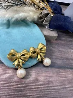 11.463【イヤリング】パール　アクセサリー　ピアス変更可　ヴィンテージ