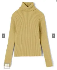 GRL イエロー タートルネック セーター M (k8534v)