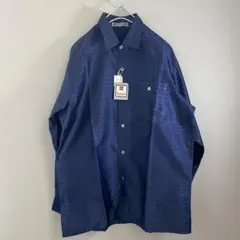 長袖シャツ　シルク混　レトロ　Mサイズ 90s ヴィンテージ