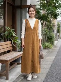アーバンリサーチ　コーデュロイ キャミワンピース ブラウン