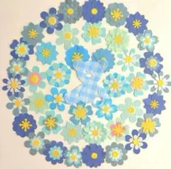 青 お花 クラフトパンチセット