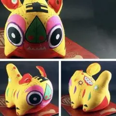 布老虎（虎の置き物 ぬいぐるみ） 緑色2個セット - メルカリ