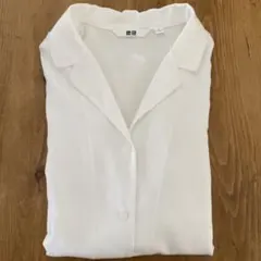 【美品】UNIQLO ホワイト 長袖シャツ L