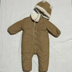 Gap ギャップ　ベビーアウター　ボア　冬つなぎ　帽子　ジャンバー　60-70