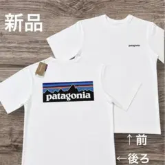 【新品タグ付】patagonia P-6ロゴ・ホワイト 半袖Tシャツ　S