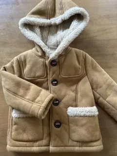 BEAMS mini フリースコート 90ベージュ