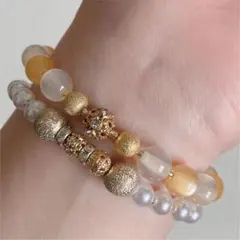 キャッツアイパールブレスレット