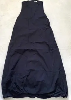 ZARA ザラ ノースリーブロングワンピース バルーンシルエット ブラック XS